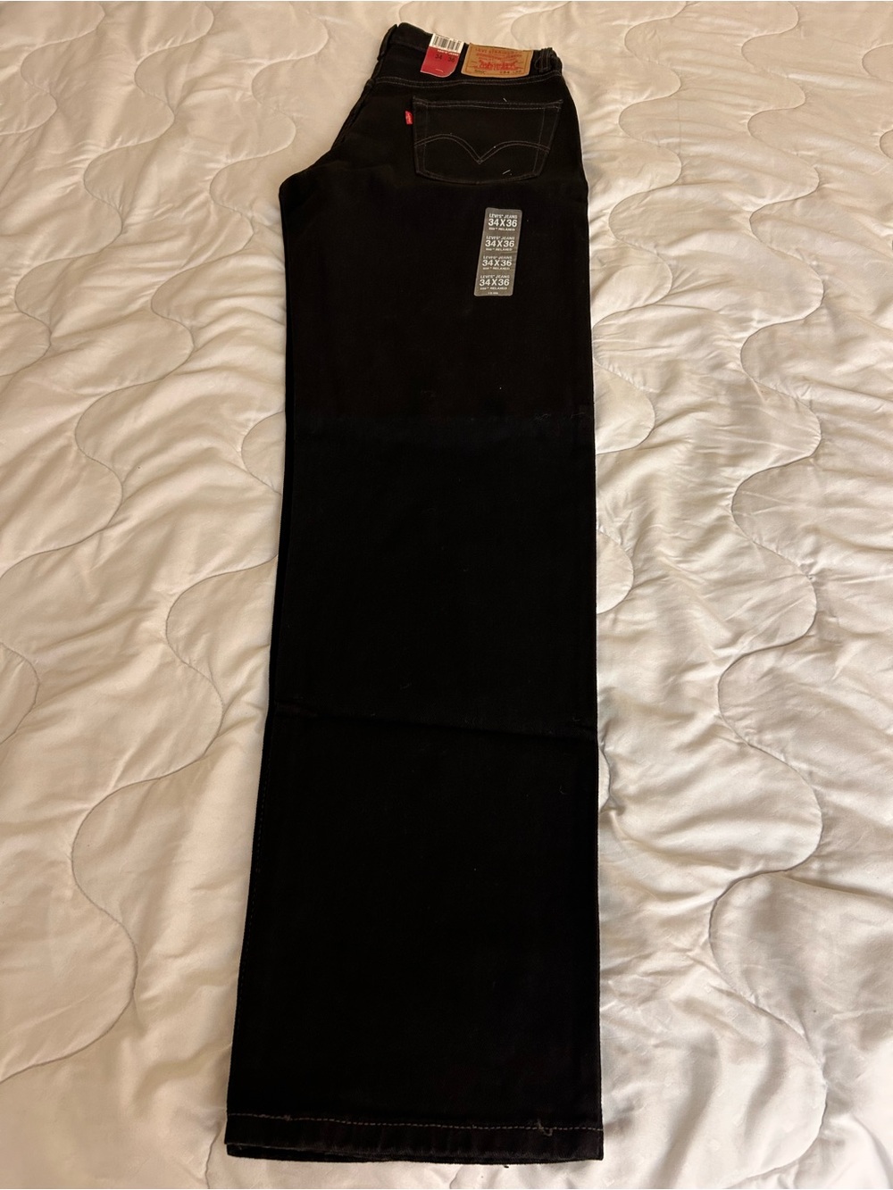 Levi's Black Relaxed Fit Jeans 34x36